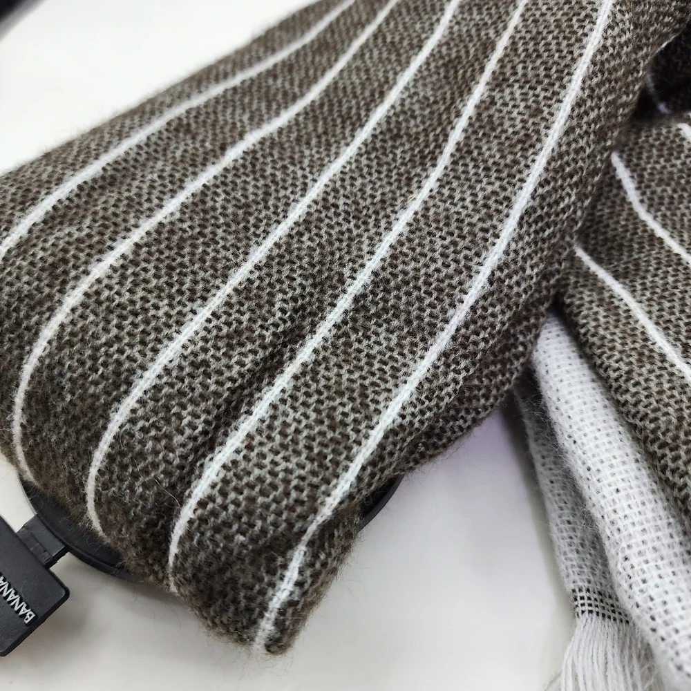 Banana Republic Women's Stripe Patterned Acrylic Scarf - OS